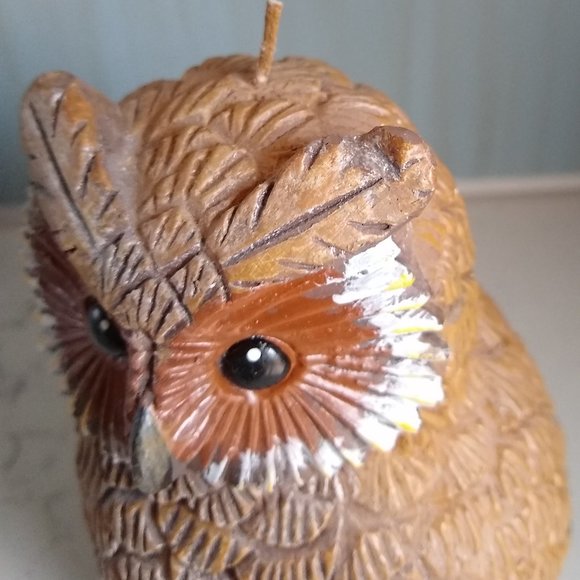 Owl Carved Candle - Picture 3 of 6